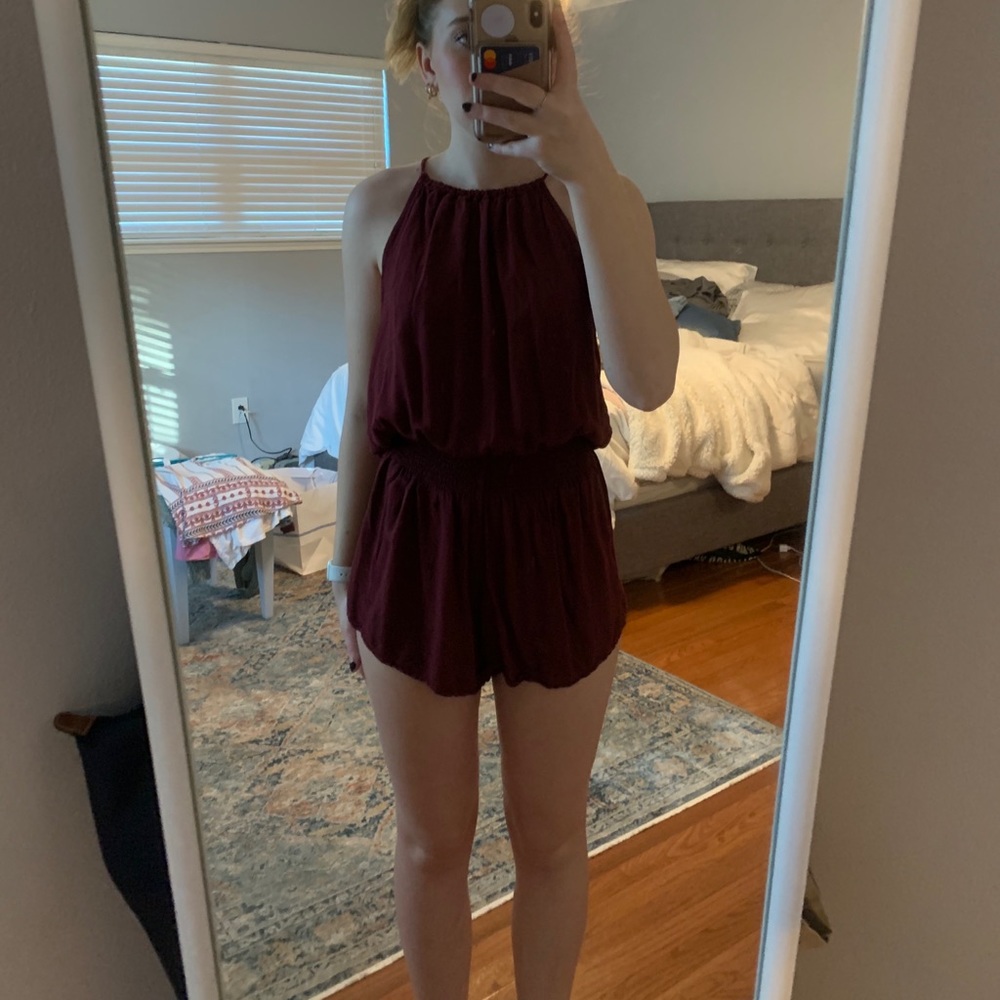 kendall and kylie maroon romper
